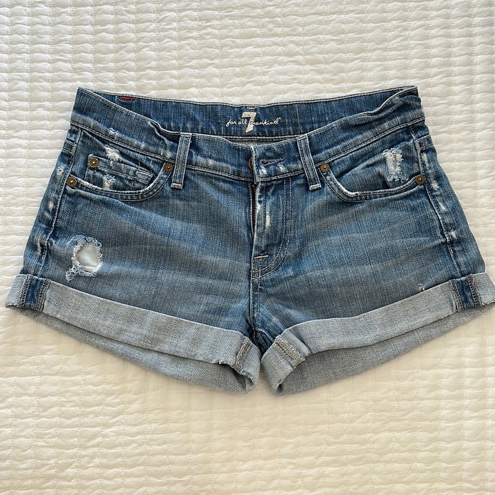 7 FOR ALL MANKIND DENIM SHORTS